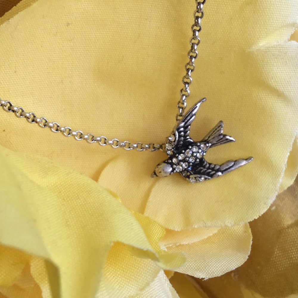 Fossil small bird Necklace